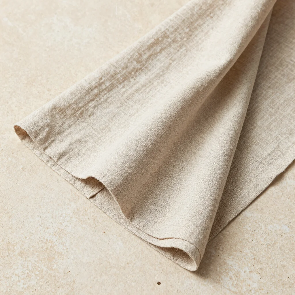 Oat Melange Linen Twill