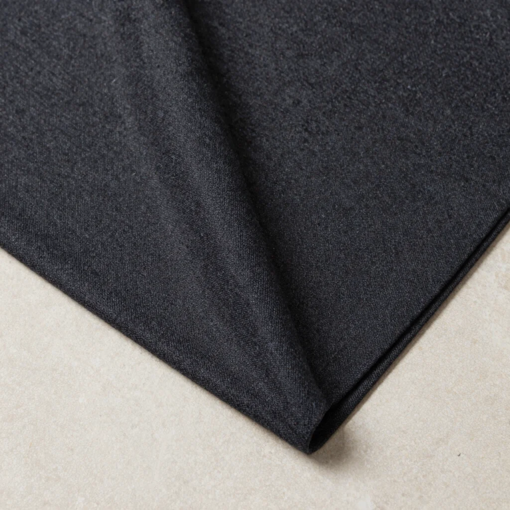 Deep Charcoal Wool Suiting