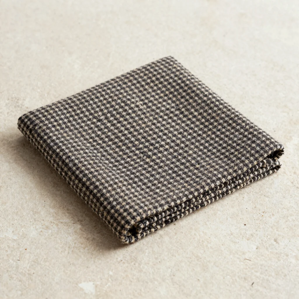 Micro Houndstooth Wool Tweed